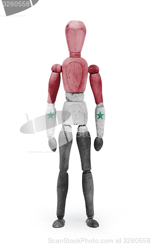 Image of Wood figure mannequin with flag bodypaint - Syria