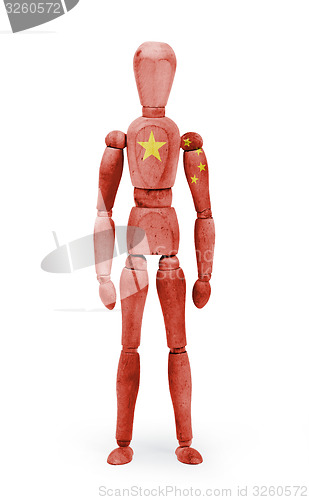 Image of Wood figure mannequin with flag bodypaint - China