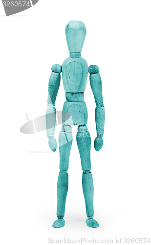 Image of Wood figure mannequin with bodypaint - Blue