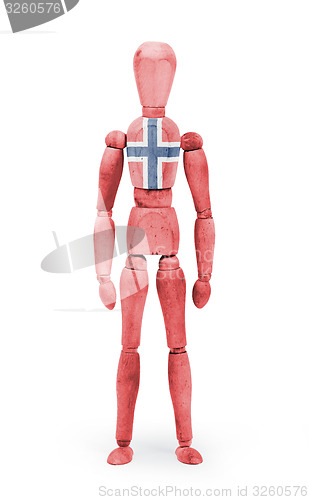 Image of Wood figure mannequin with flag bodypaint - Norway