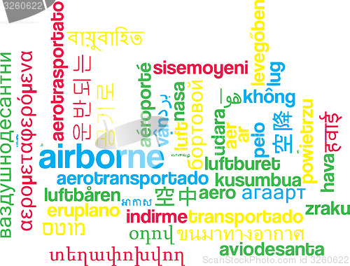 Image of Airborne multilanguage wordcloud background concept