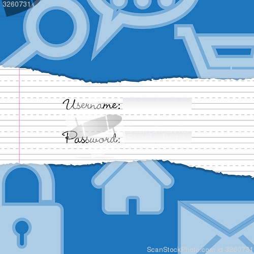 Image of Ripped and torn login screen design