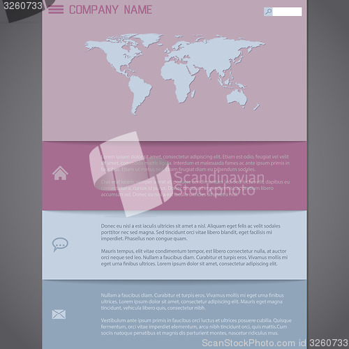 Image of Website template design in pastel colors