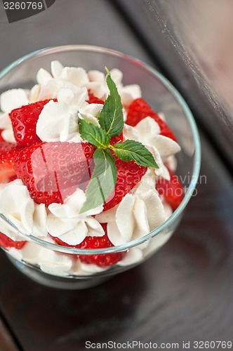 Image of strawberry with cream