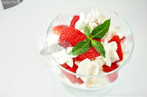 Image of strawberry with cream