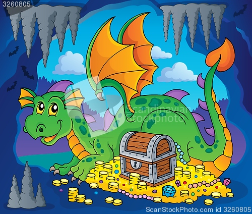 Image of Dragon with treasure theme image 3