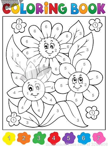 Image of Coloring book with flower theme 9