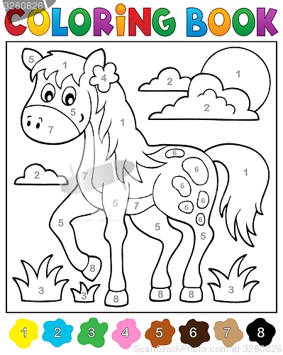 Image of Coloring book with horse