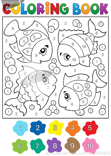 Image of Coloring book with fish theme 3