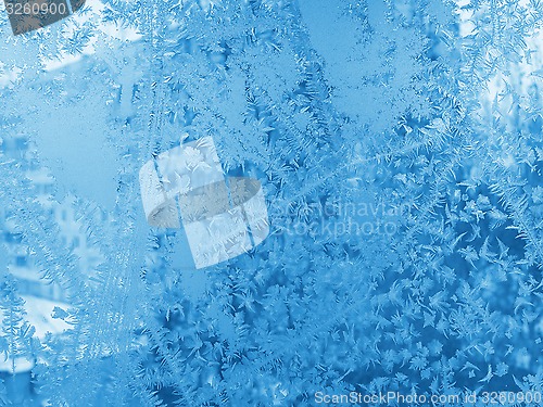 Image of Ice pattern on winter glass