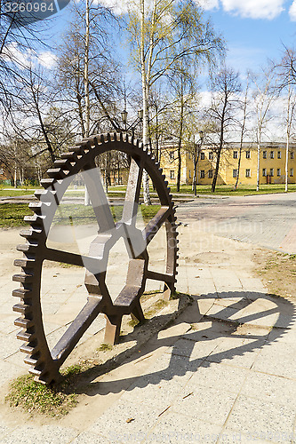 Image of Old huge iron cogwheel