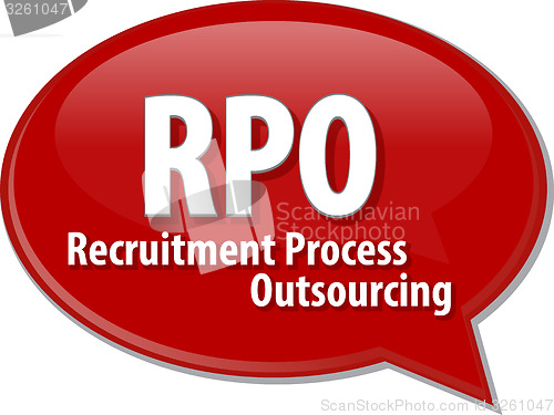 Image of RPO acronym word speech bubble illustration