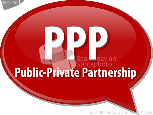 Image of PPP acronym word speech bubble illustration