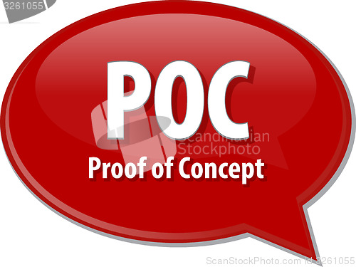 Image of POC acronym word speech bubble illustration