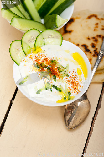 Image of Arab middle east goat yogurt and cucumber salad 