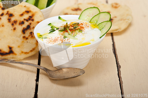 Image of Arab middle east goat yogurt and cucumber salad 