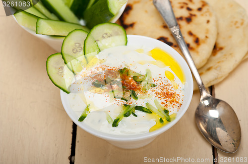 Image of Arab middle east goat yogurt and cucumber salad 