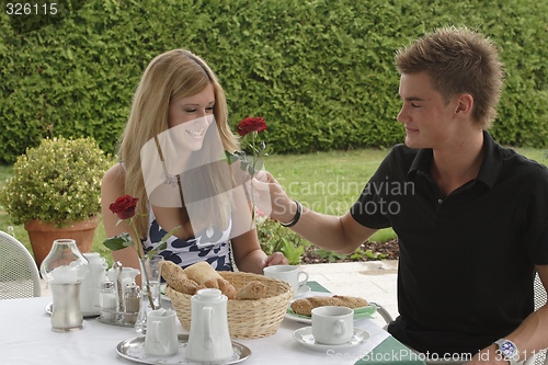 Image of Couple at breakfast table