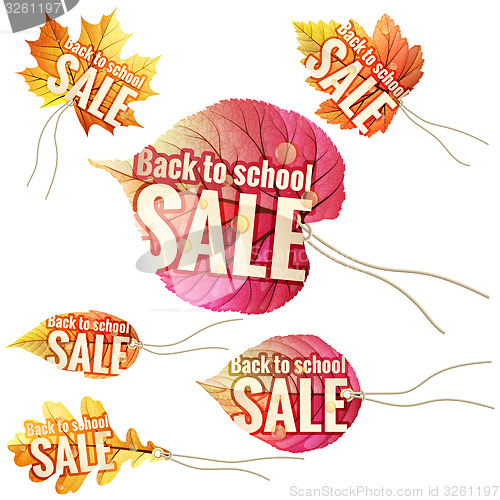 Image of Back to School Sale tags. EPS 10