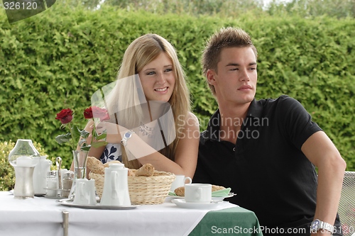 Image of Couple at breakfast table