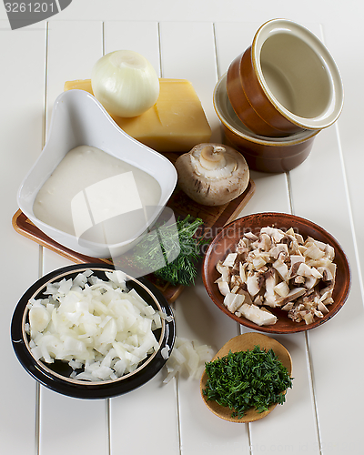 Image of Ingredients of Mushroom Julienne