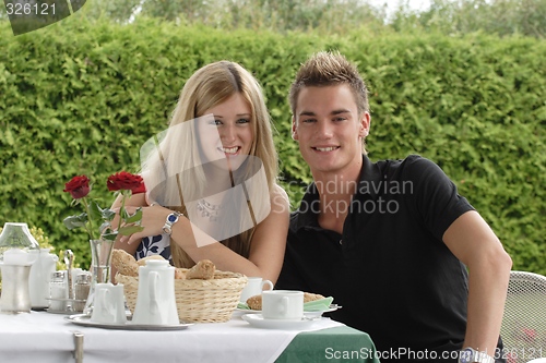 Image of Couple at breakfast table