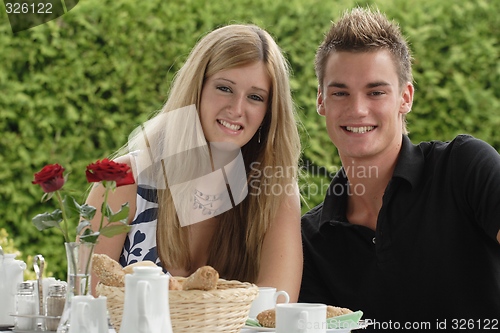 Image of Couple at breakfast table