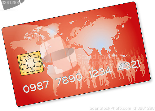 Image of Red credit card