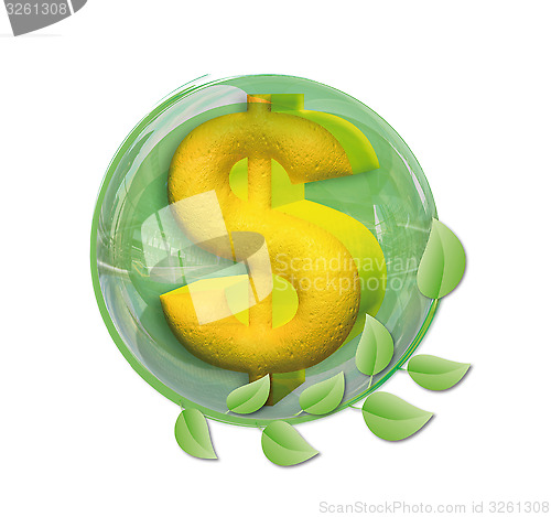 Image of Dollar in a ball