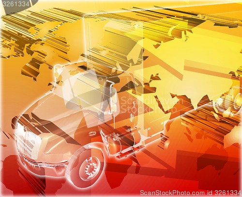 Image of Truck cargo Abstract concept digital illustration