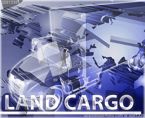 Image of Land cargo Abstract concept digital illustration