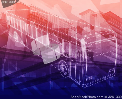 Image of Bus service Abstract concept digital illustration