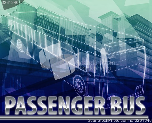 Image of Passenger bus Abstract concept digital illustration