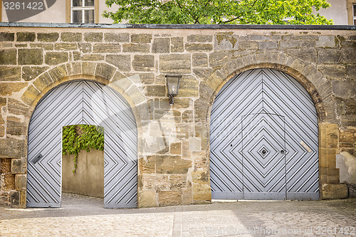 Image of Two gates in a wall