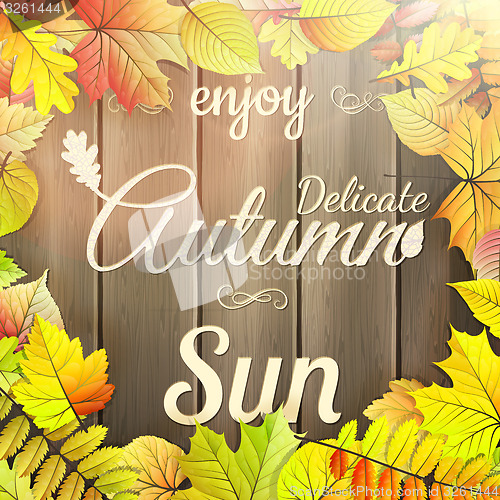 Image of Autumn typography poster. EPS 10