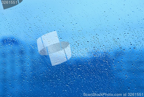 Image of Water drops on glass