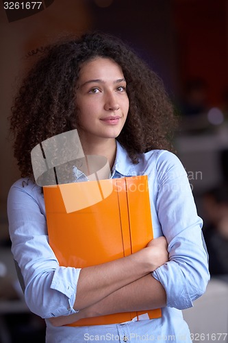 Image of Modern business woman in the office