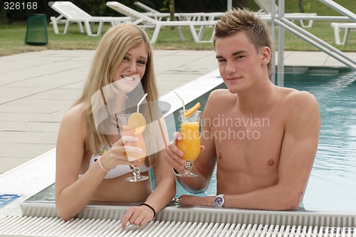 Image of Couple at pool