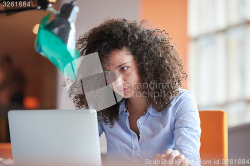 Image of Modern business woman in the office
