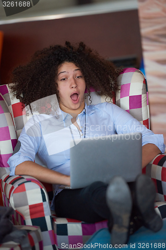 Image of Modern business woman in the office