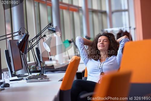 Image of Modern business woman in the office