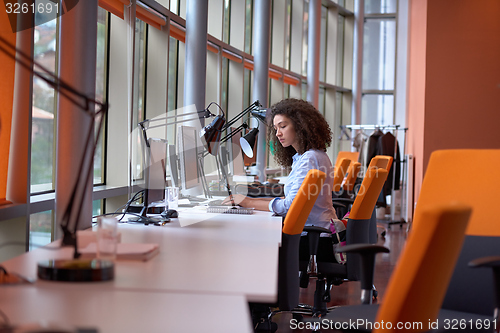 Image of Modern business woman in the office