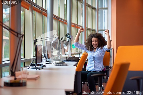 Image of Modern business woman in the office