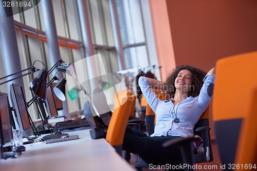 Image of Modern business woman in the office