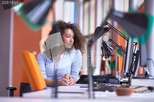 Image of Modern business woman in the office