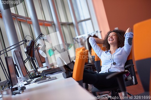 Image of Modern business woman in the office