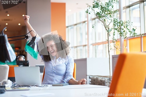 Image of Modern business woman in the office