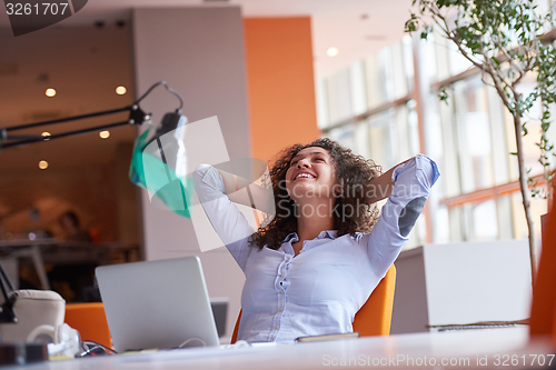 Image of Modern business woman in the office