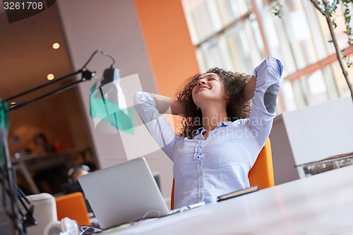 Image of Modern business woman in the office