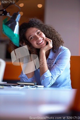 Image of Modern business woman in the office